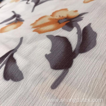Flower Design Rayon Crepe Print Fabric